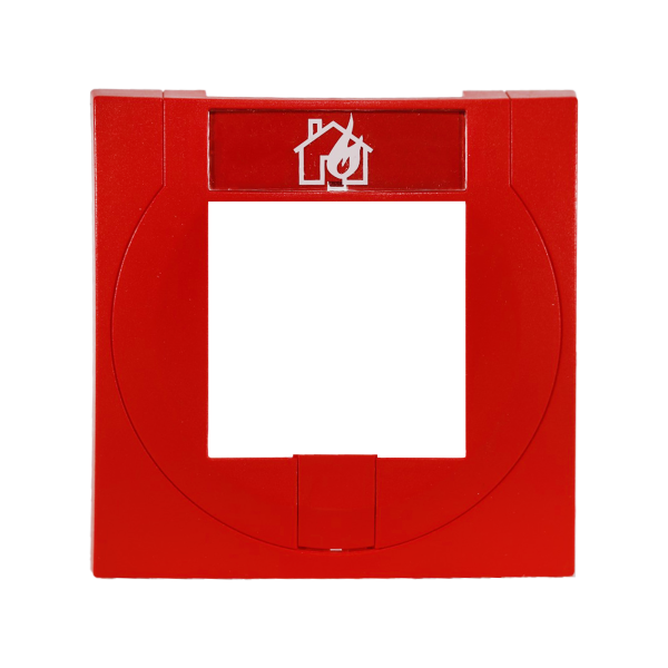 Handmelder Gehäuse, rot mit Glas, rot, ähnlich RAL 3020
